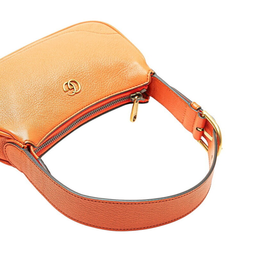 Gucci GG Marmont Aphrodite Handbag Hobo Shoulder Bag Orange Leather - Picture 5 of 9